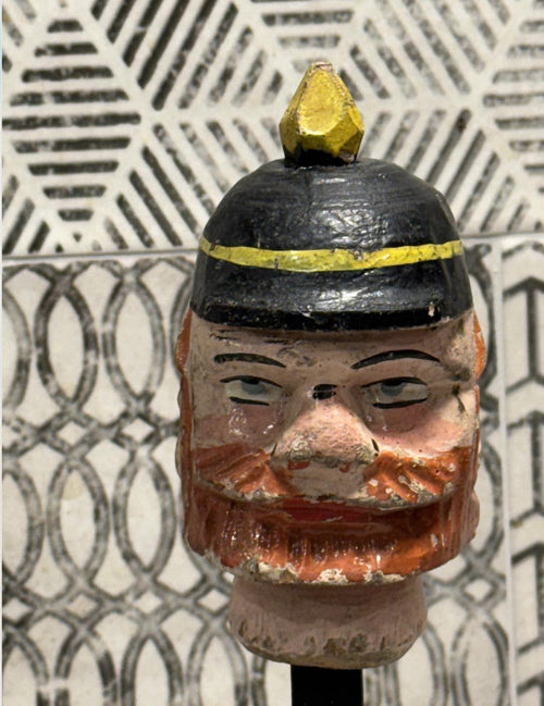 Antique Hand Carved Toy Puppet Head - Punch & Judy Constable