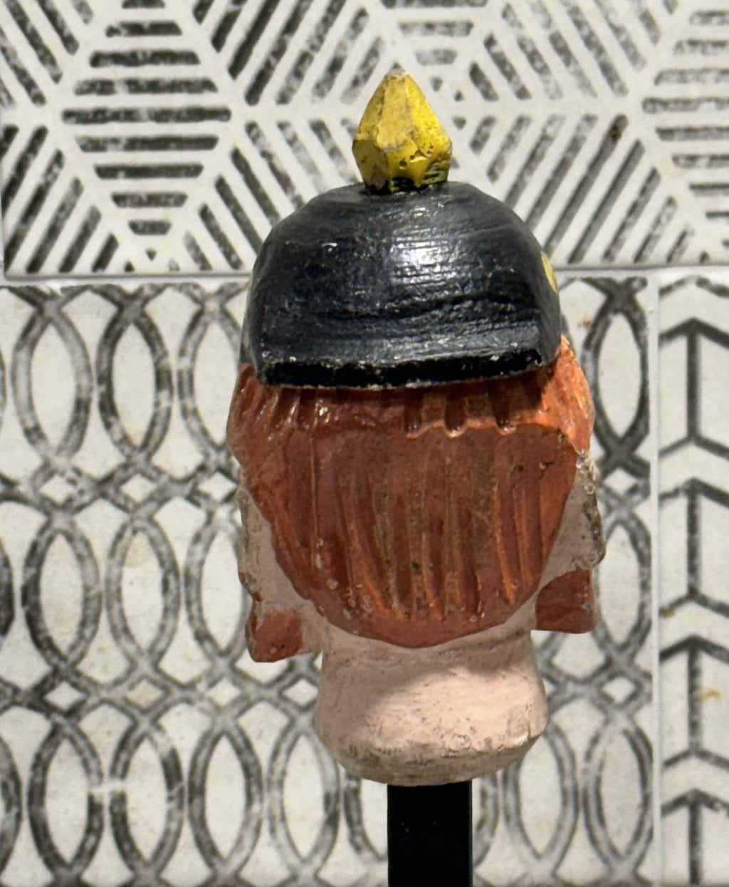 Antique Hand Carved Toy Puppet Head - Punch & Judy Constable
