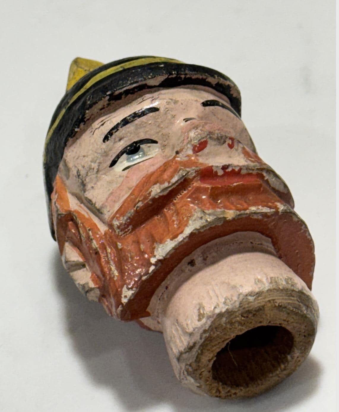 Antique Hand Carved Toy Puppet Head - Punch & Judy Constable